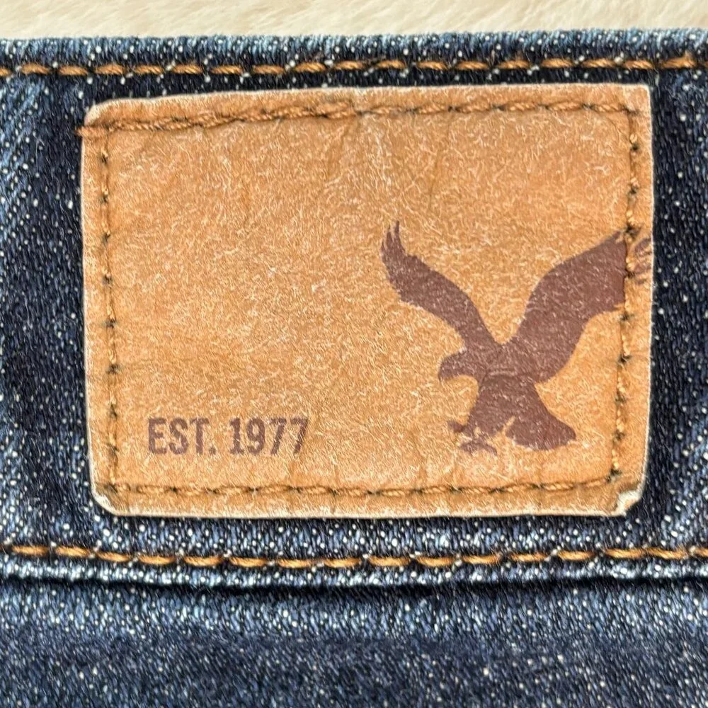 American Eagle Outfitters Women's Hi-Rise Skinny Stretch Dark Denim Jeans - Picture 10 of 15